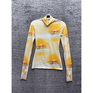 Kijun 2021 FW Sunset Jersey Turtleneck Long Sleeve Top Multicolor Womens Size S